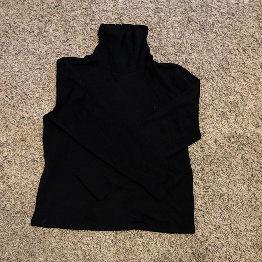 Chaps Women's Classic Black Turtleneck Sweater